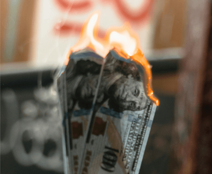 Burning money